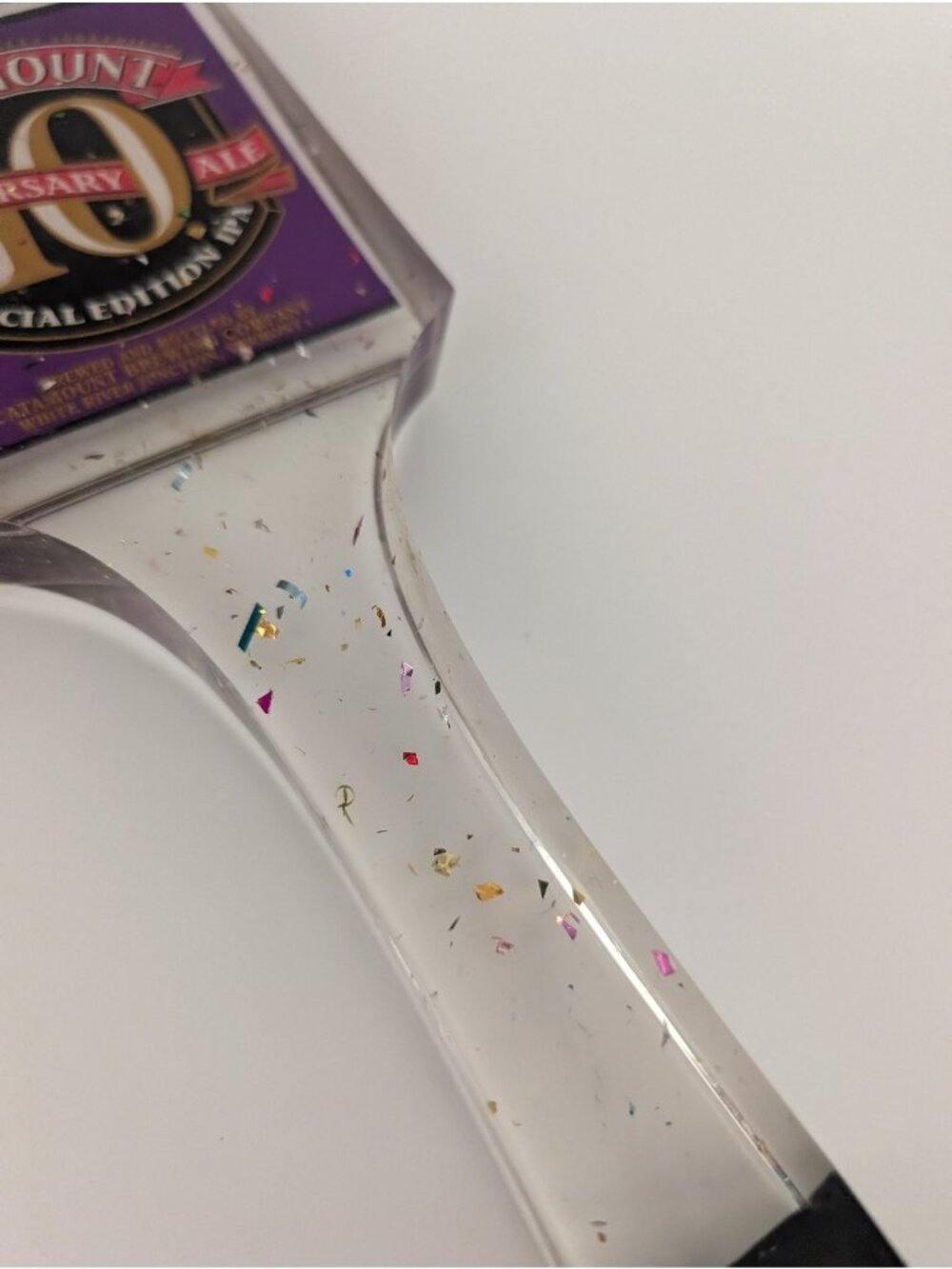 Catamount Tap Handle Clear Confetti 10th Anniversary Special Edition RARE - Picture 5 of 6